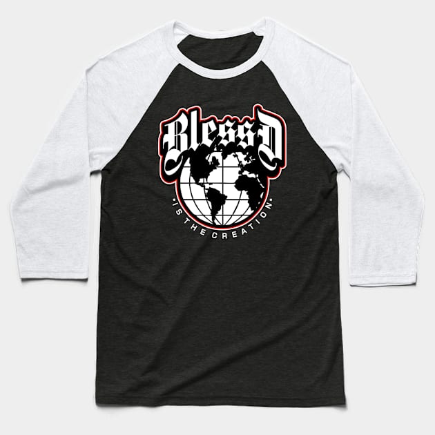 BLESSED earth Baseball T-Shirt by BreathStudio